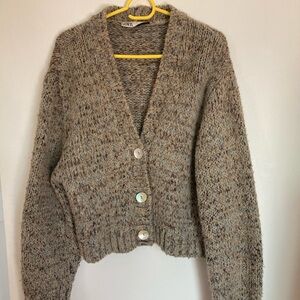 Zara grey cropped cardigan size s